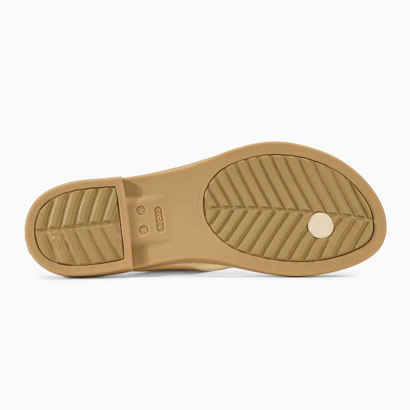 Papuci pentru femei Crocs Tulum Flip vanilla 4