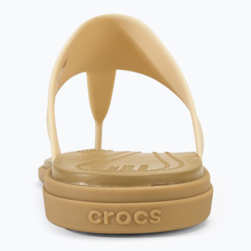 Papuci pentru femei Crocs Tulum Flip vanilla 6