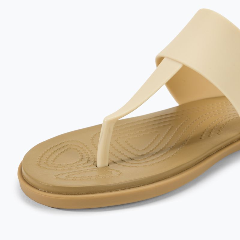 Papuci pentru femei Crocs Tulum Flip vanilla 7