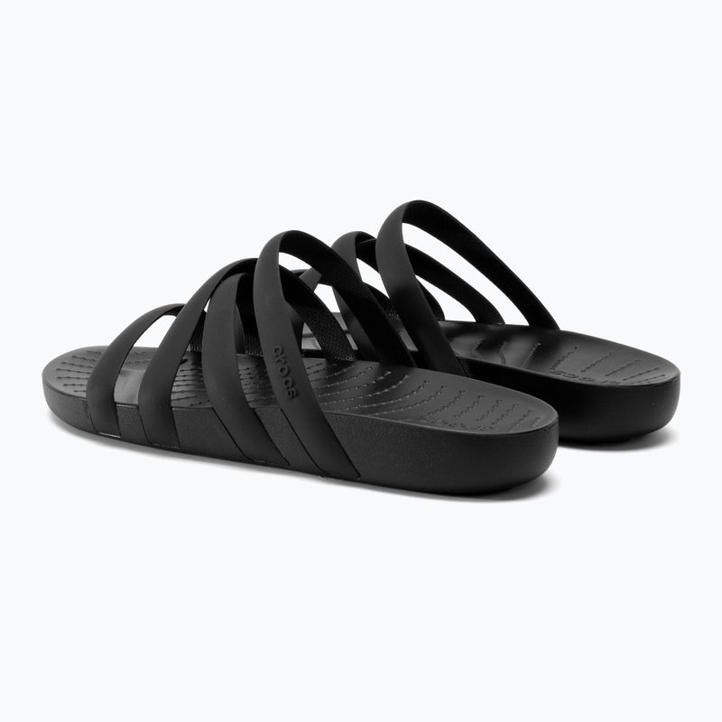 Sandale cu barete Crocs Splash pentru femei, negru 3