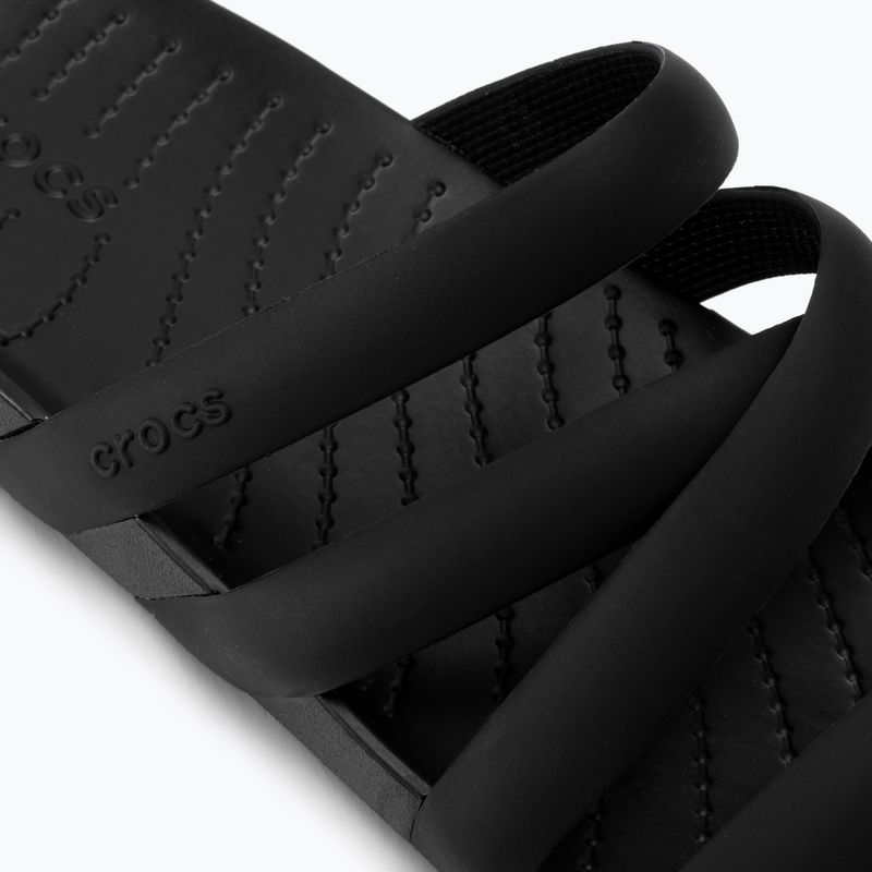 Sandale cu barete Crocs Splash pentru femei, negru 8