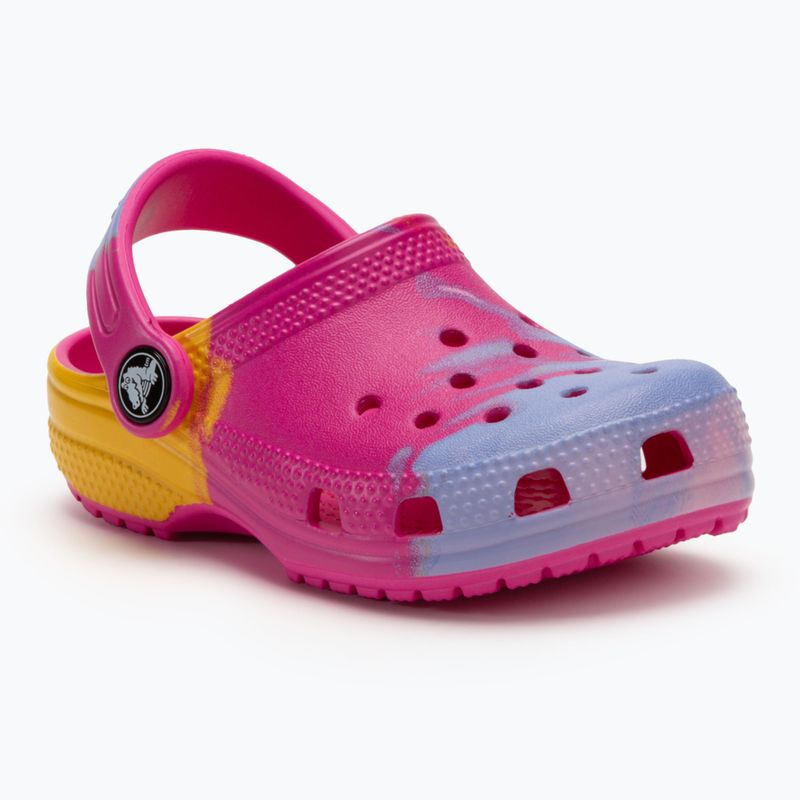 Papuci pentru copii  Crocs Classic Ombre Clog Toddler juice/multi 2