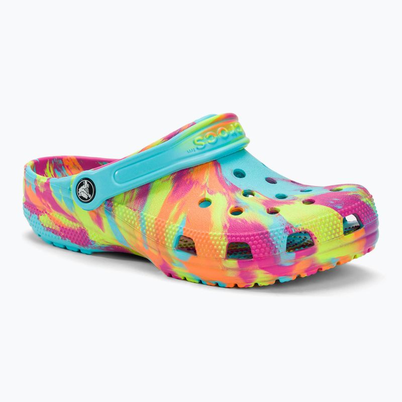 Papuci Crocs Classic Marbled Clog neptune/multi