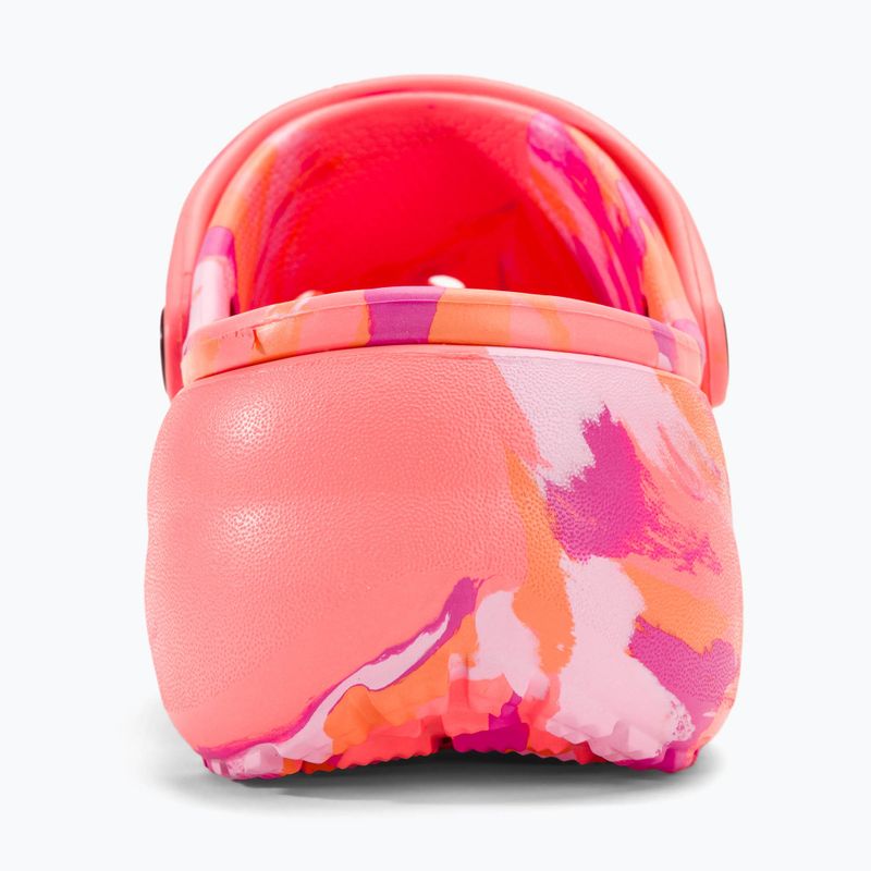 Șlapi de femei Crocs Classic Platform Marbled guava/multi pentru femei 7