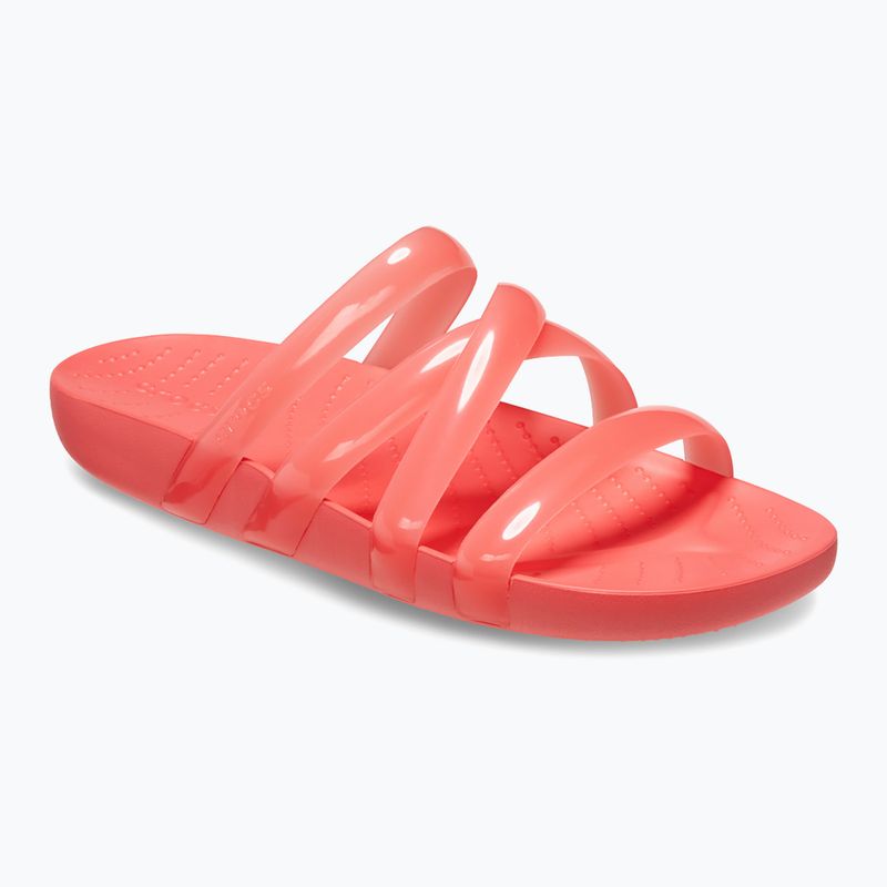 Papuci pentru femei Crocs Splash Glossy Strappy neon watermelon 8