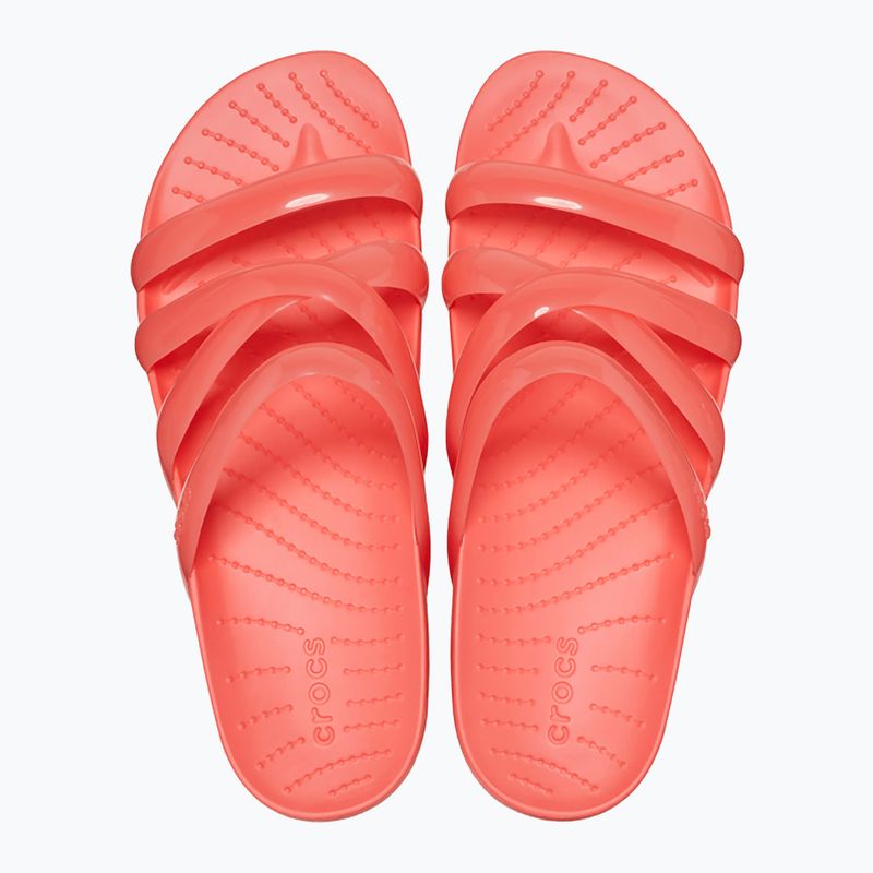 Papuci pentru femei Crocs Splash Glossy Strappy neon watermelon 12