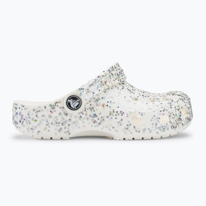 Șlapi Crocs Classic Starry Glitter alb pentru copii