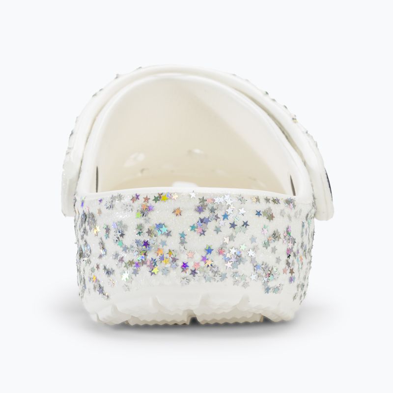 Șlapi Crocs Classic Starry Glitter alb pentru copii