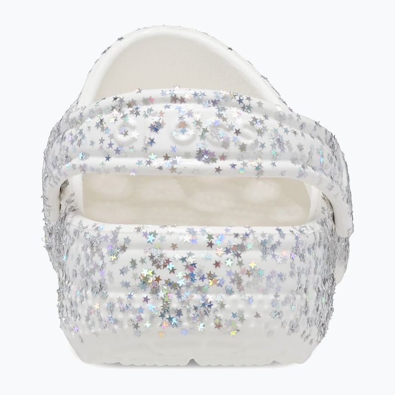 Șlapi Crocs Classic Starry Glitter alb pentru copii