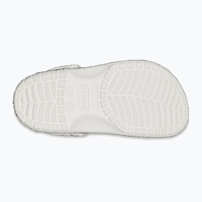 Șlapi Crocs Classic Starry Glitter alb pentru copii