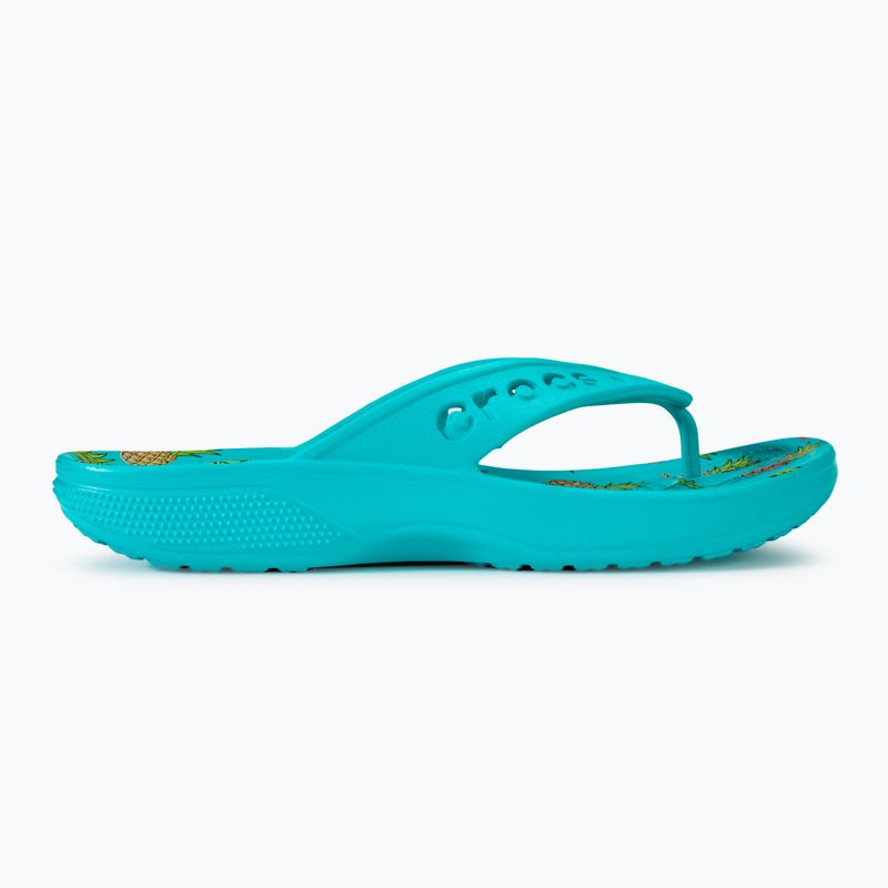 Papuci pentru femei Crocs Baya II Graphic Flip digital aqua/multi 2