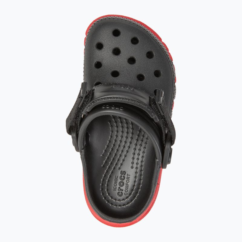 Papuci pentru copii Crocs Duet Max II Clog Toddler black/varsity red 6