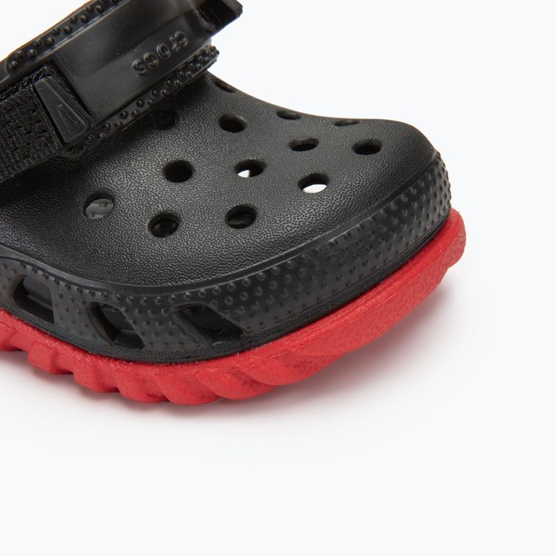 Papuci pentru copii Crocs Duet Max II Clog Toddler black/varsity red 8