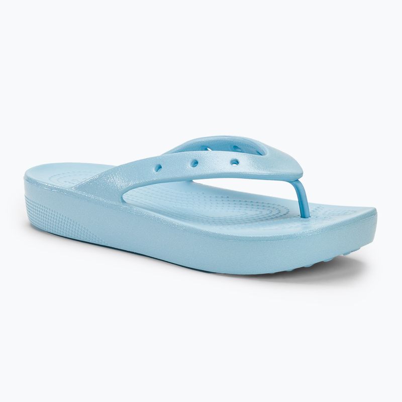 Flip flop-uri Crocs Classic Platform Meta Pearl Blue Calcite pentru femei