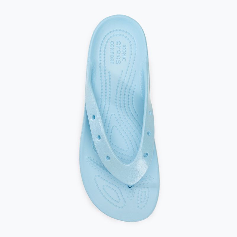 Flip flop-uri Crocs Classic Platform Meta Pearl Blue Calcite pentru femei 5