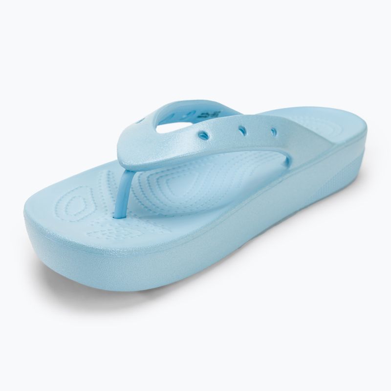 Flip flop-uri Crocs Classic Platform Meta Pearl Blue Calcite pentru femei 7