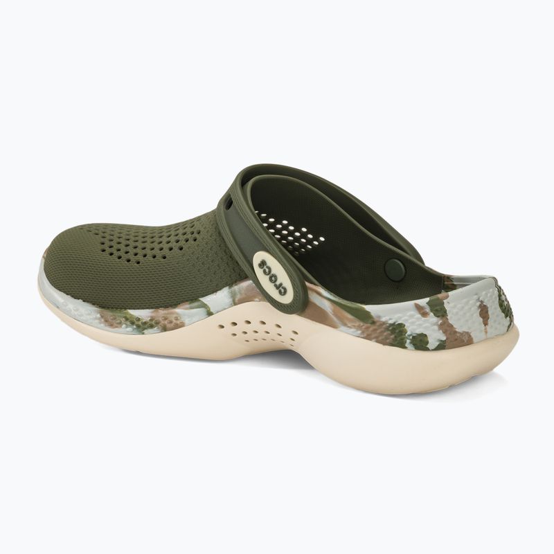 Papuci Crocs LiteRide 360 Marbled Clog army green/multi 4
