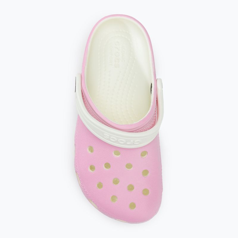 Crocs Classic Glow in the Dark flamingo flip-flops pentru copii