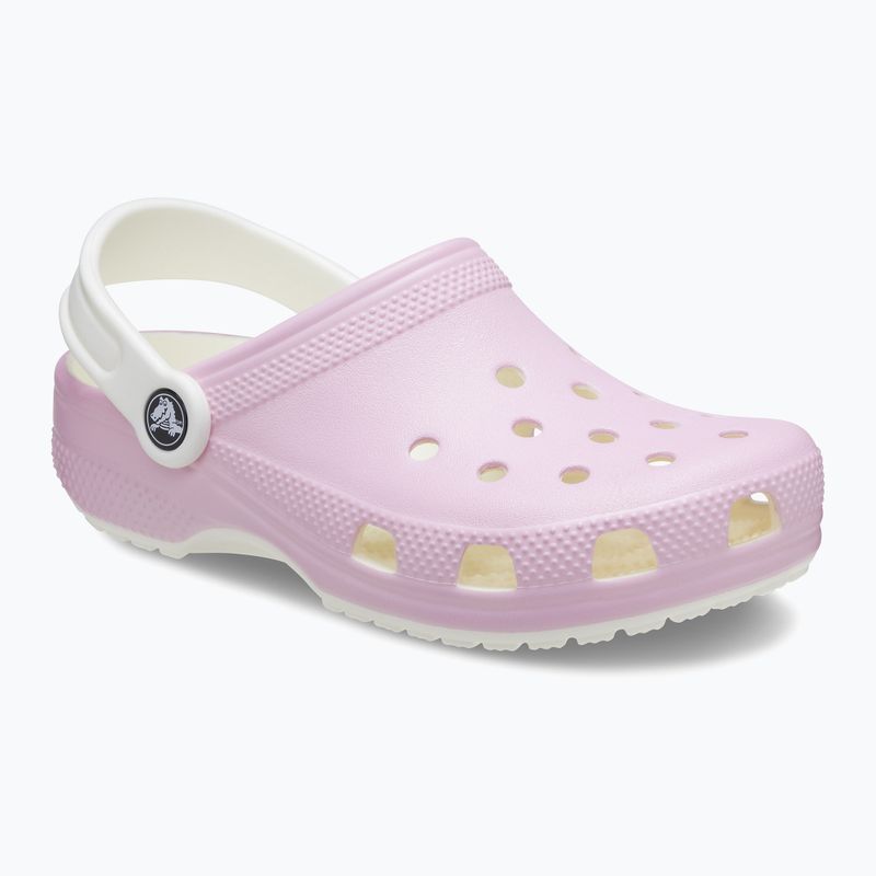 Crocs Classic Glow in the Dark flamingo flip-flops pentru copii