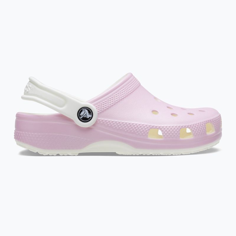 Crocs Classic Glow in the Dark flamingo flip-flops pentru copii