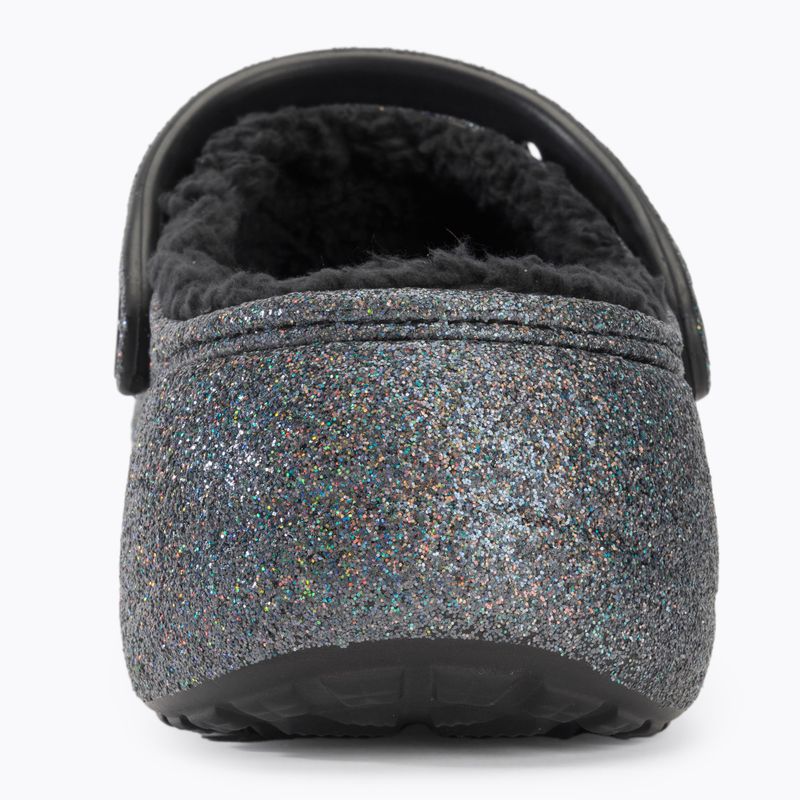 Papuci pentru femei Crocs Baya Platform Lined Glitter Clog black giltter 7