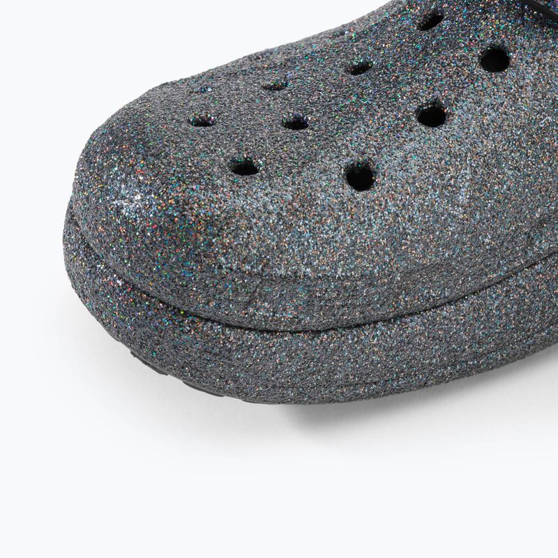 Papuci pentru femei Crocs Baya Platform Lined Glitter Clog black giltter 8