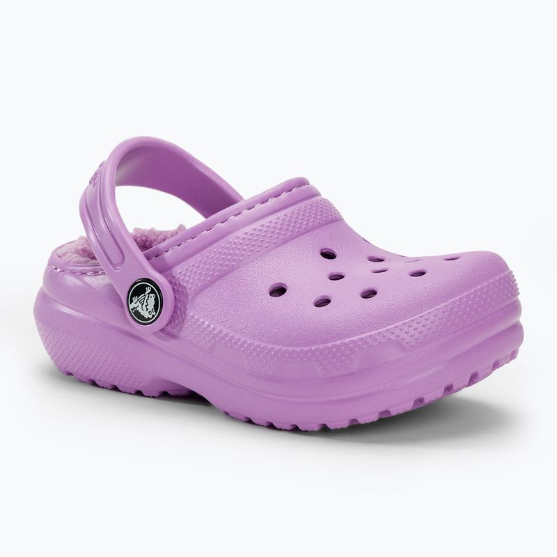 Papuci pentru copii Crocs Classic Lined orchid 2