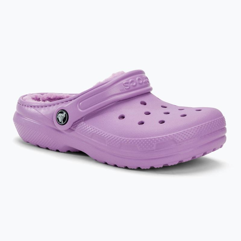 Șlapi pentru copii Crocs Classic Lined orchid