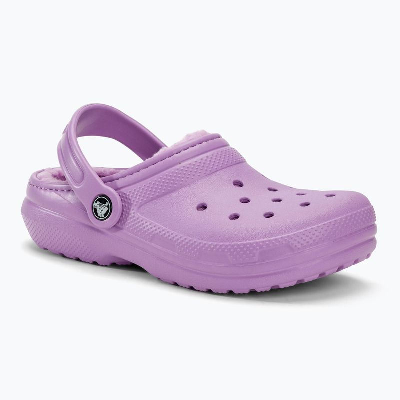 Șlapi pentru copii Crocs Classic Lined orchid 2