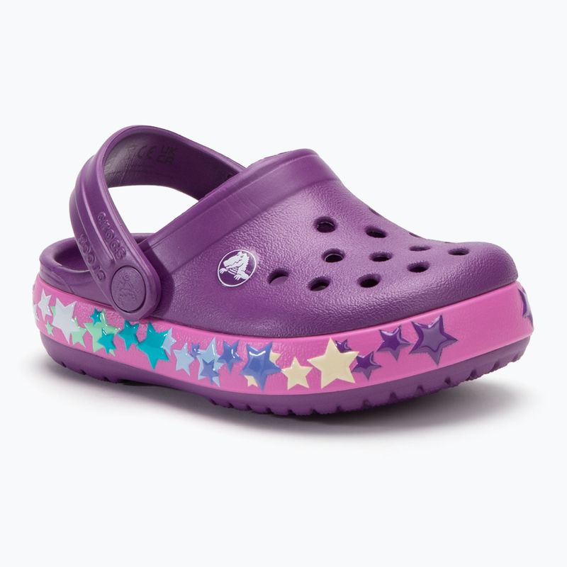 Papuci pentru copii Crocs Crocband Lights Clog Toddler amethyst 2