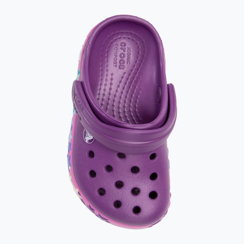 Papuci pentru copii Crocs Crocband Lights Clog Toddler amethyst 6