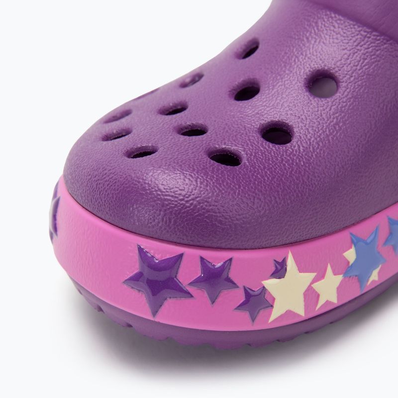 Papuci pentru copii Crocs Crocband Lights Clog Toddler amethyst 8