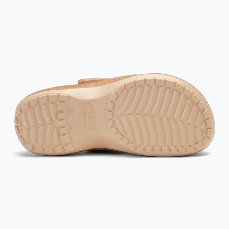 Papuci pentru femei Crocs Classic Platform Glitter shitake 5