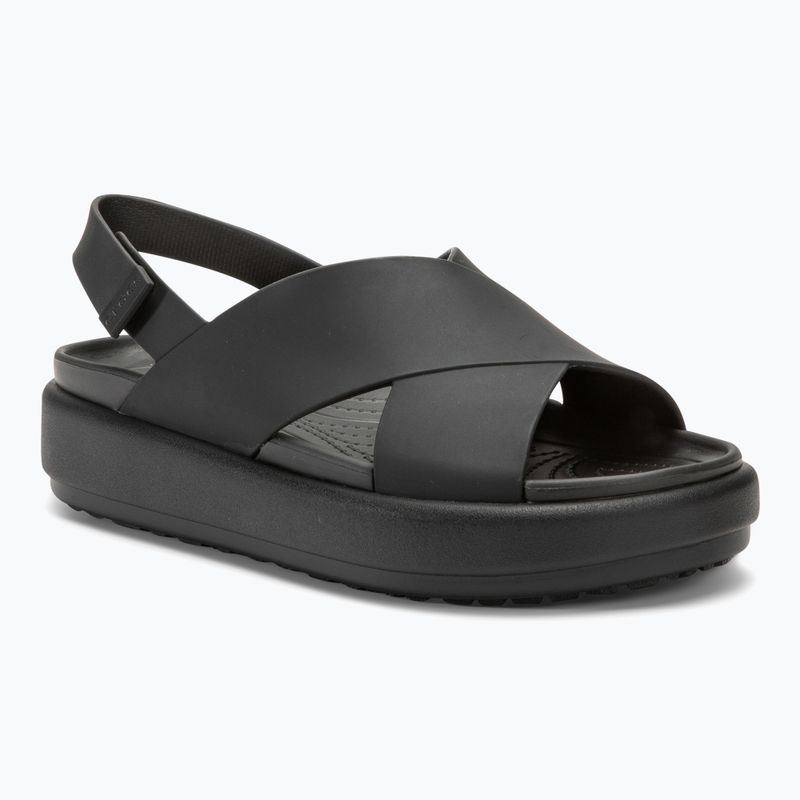Sandale pentru femei Crocs Brooklyn Luxe Cross Strap black