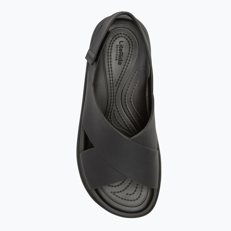 Sandale pentru femei Crocs Brooklyn Luxe Cross Strap black 5