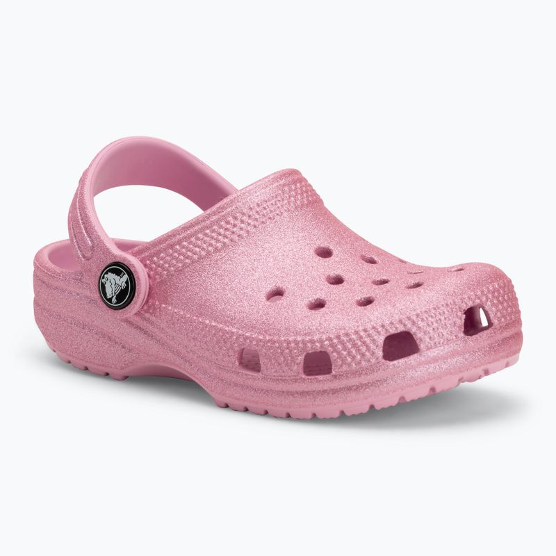 Papuci pentru copii  Crocs Classic Glitter Clog Toddler pink tweed glitter 2
