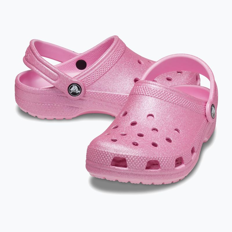 Papuci pentru copii  Crocs Classic Glitter Clog Kids pink tweed glitter 6