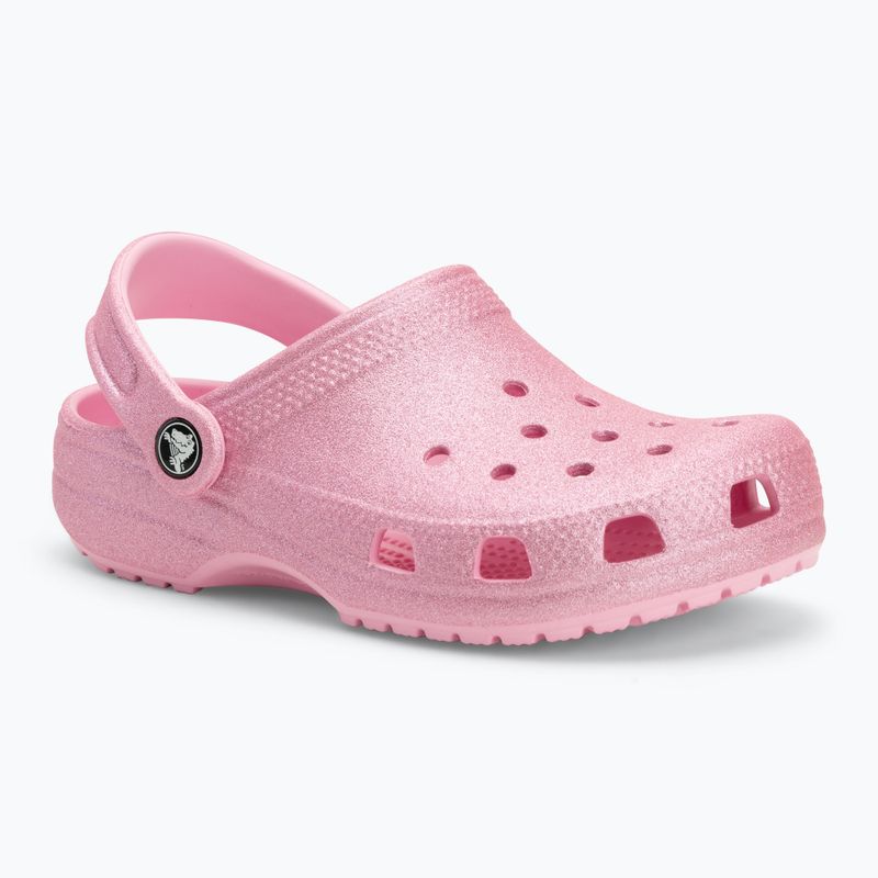 Papuci pentru copii  Crocs Classic Glitter Clog Kids pink tweed glitter 2