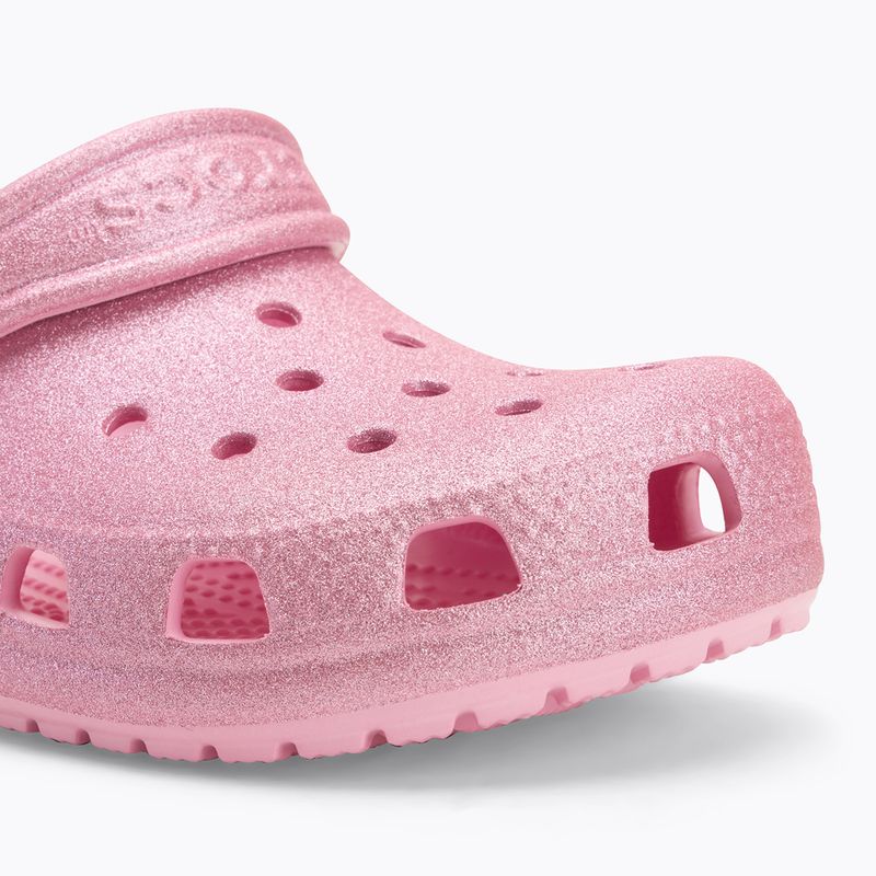 Papuci pentru copii  Crocs Classic Glitter Clog Kids pink tweed glitter 8