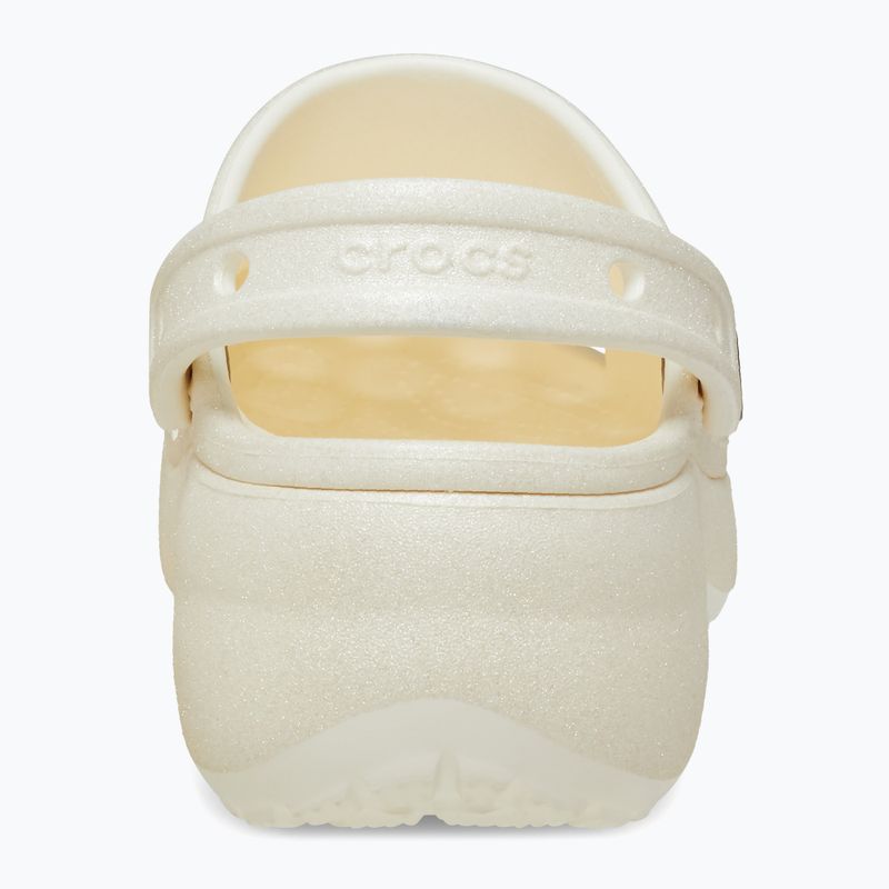 Papuci pentru femei Crocs Classic Platform Glitter chalk 11
