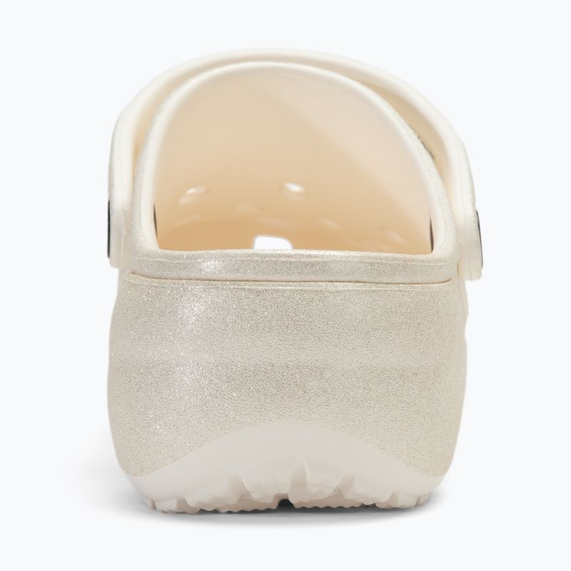 Papuci pentru femei Crocs Classic Platform Glitter chalk 7