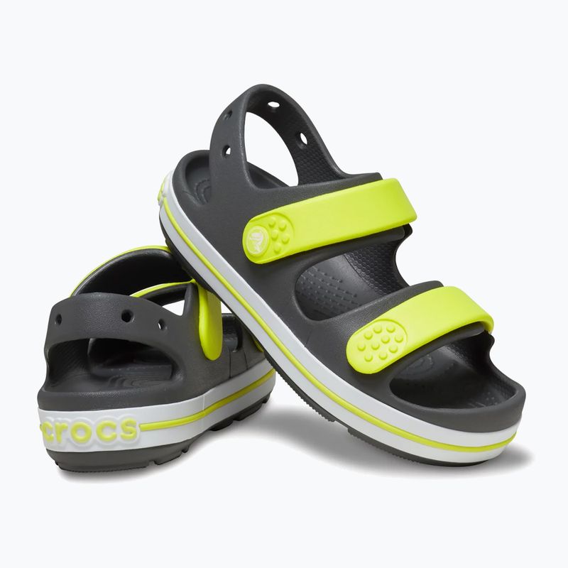 Sandale pentru copii Crocs Crocband Cruiser Kids slate grey/acidity 6