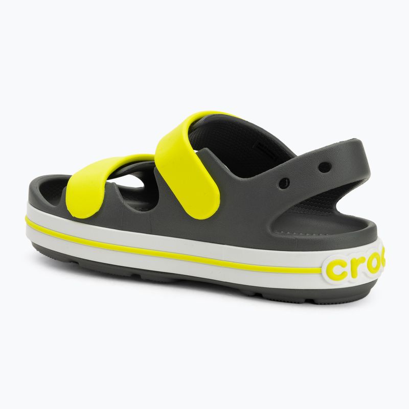 Sandale pentru copii Crocs Crocband Cruiser Kids slate grey/acidity 3