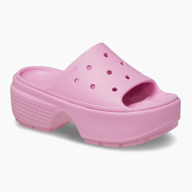 Papuci pentru femei Crocs Stomp Slide pink tweed 8