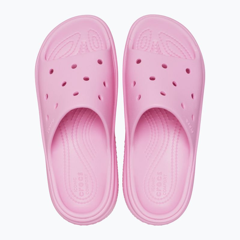 Papuci pentru femei Crocs Stomp Slide pink tweed 12