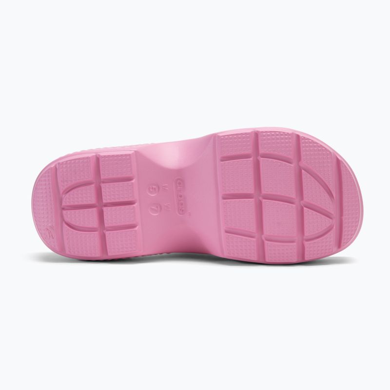 Papuci pentru femei Crocs Stomp Slide pink tweed 4