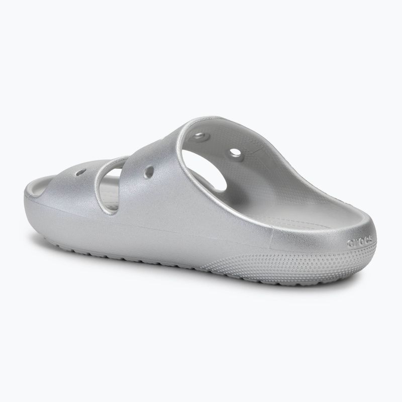 Papuci Crocs Classic Metallic Sandal V2 silver 3