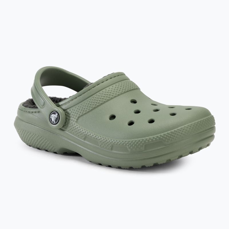 Papuci Crocs Classic Lined Clog moss/multi 2