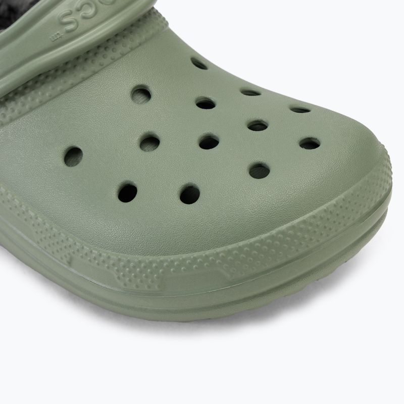 Papuci Crocs Classic Lined Clog moss/multi 8