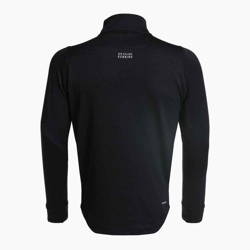 Tricou de antrenament pentru bărbați New Balance Top NB Heat Grid Half Zip negru NBMT23252BK 8